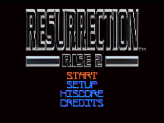 Rise 2 Resurrection title screen for Playstation